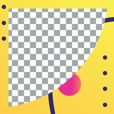 Fluid shapes post. Colorful photo frame post template