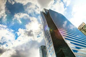 modern building in business area agints sky photo