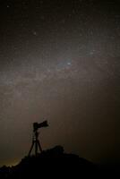 milky way and star at night time photo