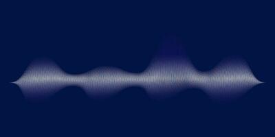 vector element of the sound wave. there is a white sound wave on a blue background.