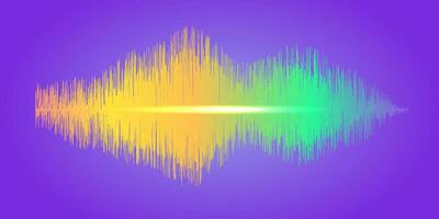 Vector illustration in the concept of music, sound, technology. Abstract sound wave. Background music.