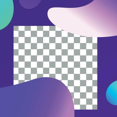 Fluid shapes post. Abstract photo frame post template