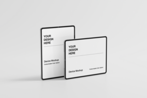 Tablet mockup set on modern background and realistic scene psd