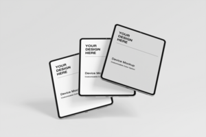 Tablet mockup with minimalist background design and realistic scene psd