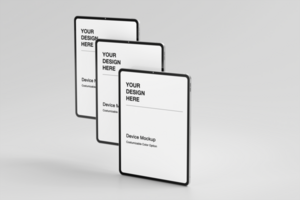 Tablet mockup with realistic background and scene psd
