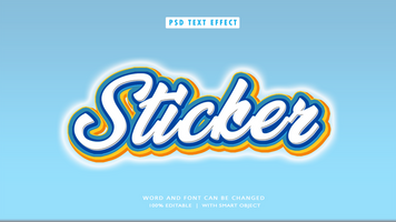 Sticker Editable Text Tyle Effect psd