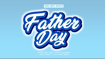 Father Day Editable Text Style Effect psd