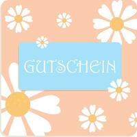 Gutschein, voucher, coupon. German. Background banner vector