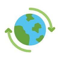 Earth Rotation Vector Flat Icon For Personal And Commercial Use.