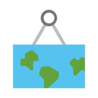 Hanging Map Vector Flat Icon For Personal And Commercial Use.