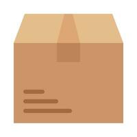 Cardboard Box Vector Flat Icon For Personal And Commercial Use.