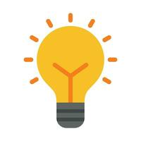 Light Bulb Vector Flat Icon For Personal And Commercial Use.