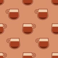 Seamless pattern with coffee cups vector