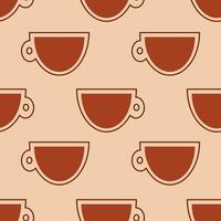 Seamless pattern with cappuccino vector