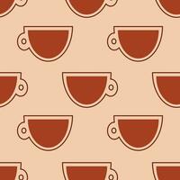 Seamless pattern with cappuccino vector