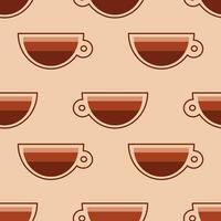 Seamless pattern with cup of coffee vector