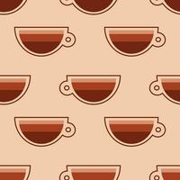 Seamless pattern with cup of coffee vector