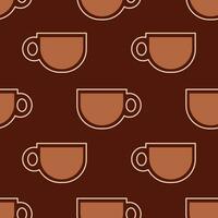 Seamless pattern with espresso vector