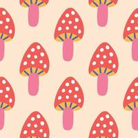 Mushroom Seamless Pattern Mushroom Background Mushroom Seamless Design vector