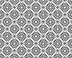 Vector seamless pattern in the form of a patterned black lattice on a white background