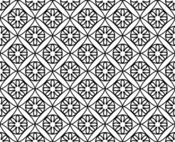 Vector seamless pattern in the form of a patterned black lattice on a white background