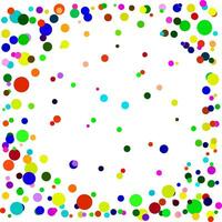 Abstract geometric vector pattern in the form of colorful polka dots on a white background