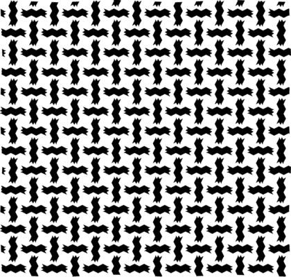 Vector seamless geometric texture in the form of black wavy lines and dashes on a white background