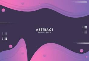 Abstract purple background with wavy lines and circles. Vector illustration.