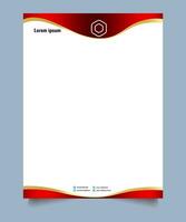 Professional corporate company business colorful letterhead template design with a4 size stationary item modern letterhead. vector
