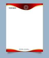 Professional corporate company business colorful letterhead template design with a4 size stationary item modern letterhead. vector