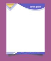 Professional corporate company business colorful letterhead template design with a4 size stationary item modern letterhead. vector