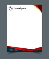 Professional corporate company business colorful letterhead template design with a4 size stationary item modern letterhead. vector