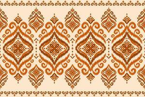 Carpet ethnic pattern art. Ikat ethnic seamless pattern in tribal. vector