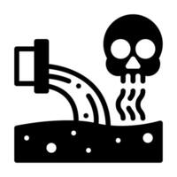 pollution glyph icon vector