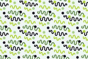 Fun seamless pattern. Creative abstract style art background for children. Trendy texture design with basic shapes. Simple childish doodle wallpaper print vector