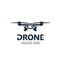 Drone aerial with camera vector template icon. logo photography drone vector. quadcopter flat style