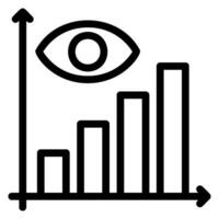 vision line icon vector