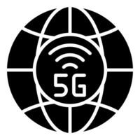 5G Network icon line vector illustration