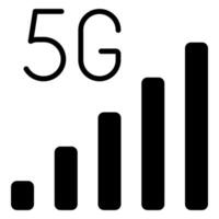 5G Bar icon line vector illustration