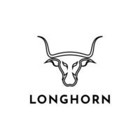 Longhorn logo design idea vector template