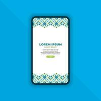 Islamic Background Design for Mobile Landing Page vector