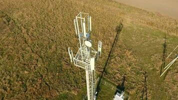 Equipment for relaying cellular and mobile signal. Cellular tower. photo