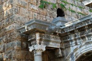 Hadrian's Gate, Antalya landmark. Ancient construction of the Gate of Hadrian photo