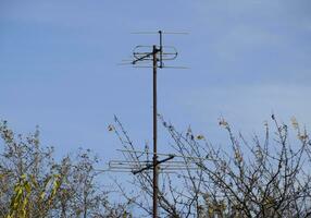 Aluminum antennas for receiving a television signal in the meter and decimeter range. photo