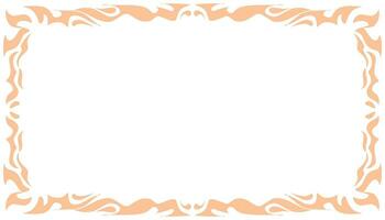 a frame with orange and white swirls vector