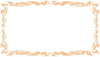 a frame with orange and white swirls vector