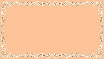 an ornate frame on a peach background vector