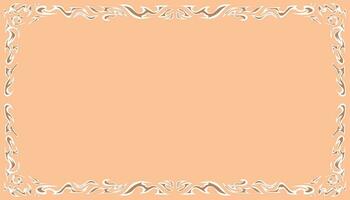 an ornate frame on a peach background vector