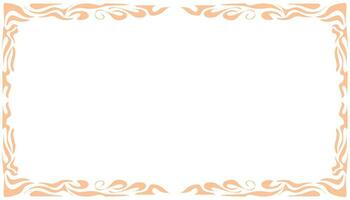 a square frame with orange and white design vector