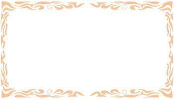 a square frame with orange and white design vector